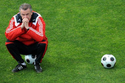 Letztes Trainingslager in rot-weiß: Trainer Ottmar Hitzfeld