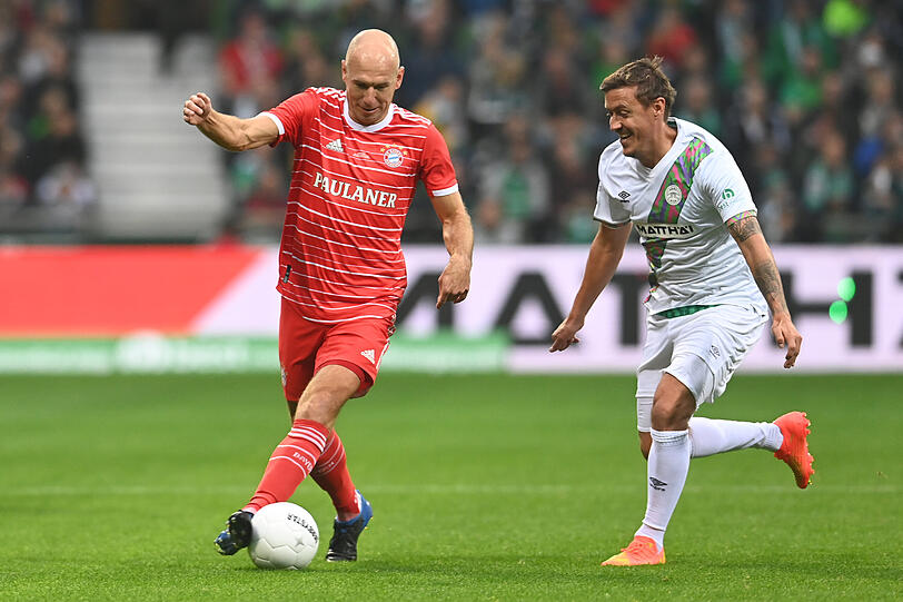 Brisantes Duell: Arjen Robben (l.) und Max Kruse.
