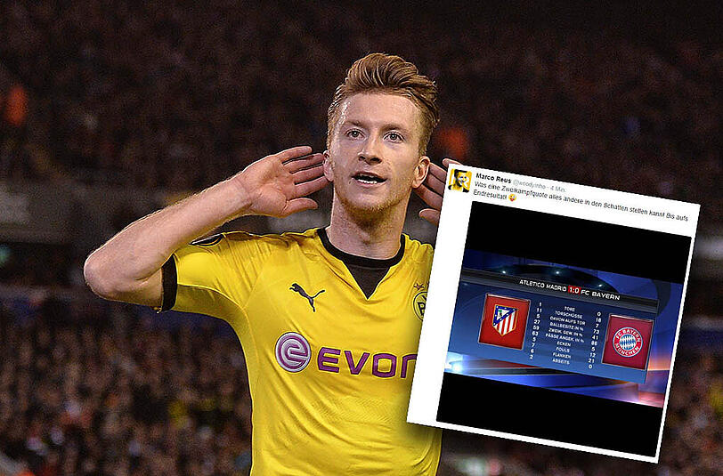 Nach dem Spiel der Bayern in Madrid stichelte BVB-Spieler Marco Reus via Twitter gegen den Rivalen.