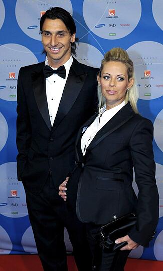 Superstar Zlatan Ibrahimoviæ in feiner Robe mit seiner Freundin Helena Seger.