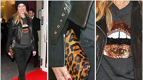 Schwarze Jeans, Lederjacke, Leo-Clutch: Monika Gruber mal ganz anders. Die Bilder von der Premiere "HUBERT UND STALLER - DIE INS GRAS BEISSEN"