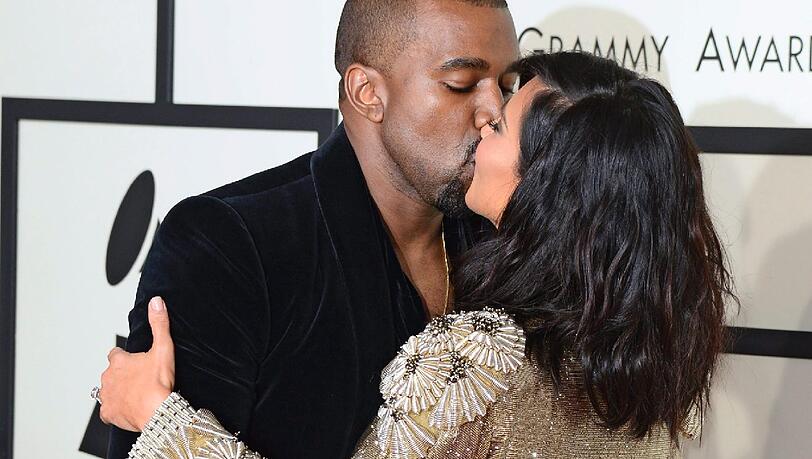 Kanye West und Kim Kardashian. Kanye West und Kim Kardashian.