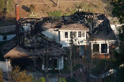 Dies war einmal ein Zuhause: Zerstörtes Heim in Yorba Linda.