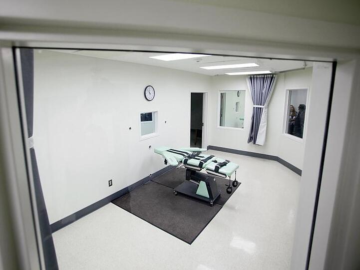 Eine Hinrichtungskammer des San Quentin Gefängnis im US-Bundesstaat Kalifornien.