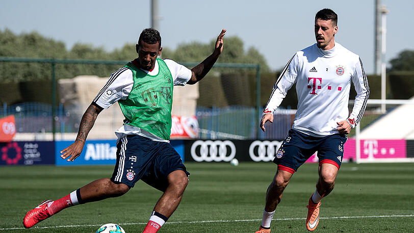 Schwitzen für den großen Triple-Traum: Klicken Sie sich durch die Trainings-Bilder vom Mittwoch.