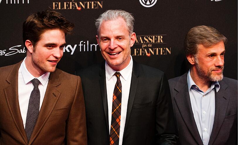Der Jung-Star mit Regisseur Francis Lawrence.