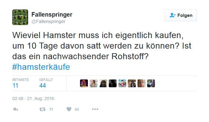 So amüsieren sich Twitter-User über die Hamsterkäufe im Konzept zur Zivilverteidigung.