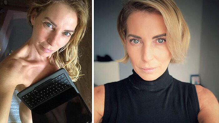 Giulia Siegel trägt ihre Haare jetzt deutlich kürzer