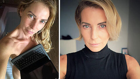 Giulia Siegel trägt ihre Haare jetzt deutlich kürzer