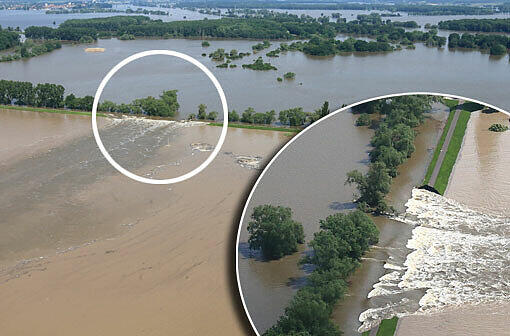 Deichbruch bei Fischbeck in Sachsen-Anhalt - Aktuelle Bilder vom Hochwasser