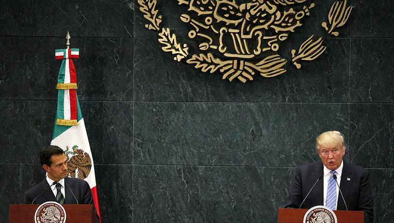 Weder Mexikos Präsident noch Donald Trump wollen die Kosten für eine Grenzmauer zwischen Mexiko und den USA tragen. Foto: Jorge Nunez Weder Mexikos Präsident noch Donald Trump wollen die Kosten für eine Grenzmauer zwischen Mexiko und den USA tragen. Foto: Jorge Nunez