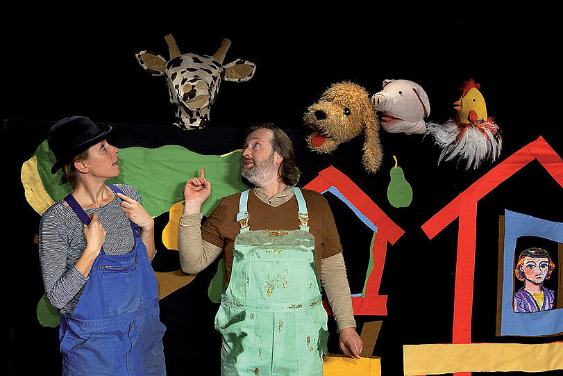 Buntes Programm für die Kinder, unter anderem mit der "Kuh Rosemarie"