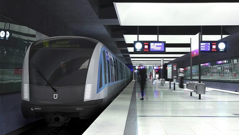 Ein schönes U-Bahn-Bild – aber noch nicht Realität. Die MVG streitet mit der Regierung von Oberbayern jetzt auch um die Zulassung der neuen U-Bahn vom Typ C2. Ein schönes U-Bahn-Bild – aber noch nicht Realität. Die MVG streitet mit der Regierung von Oberbayern jetzt auch um die Zulassung der neuen U-Bahn vom Typ C2.