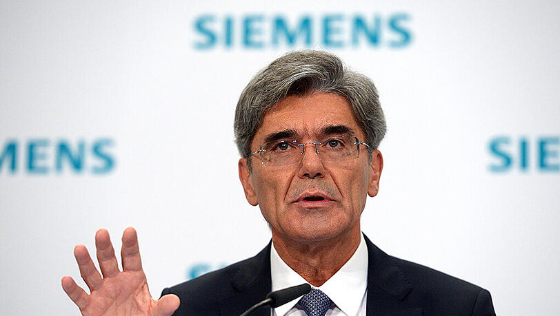 Der Vorstandsvorsitzende der Siemens AG, Joe Kaeser, spricht in Berlin. Foto: Rainer Jensen/Archiv Der Vorstandsvorsitzende der Siemens AG, Joe Kaeser, spricht in Berlin. Foto: Rainer Jensen/Archiv