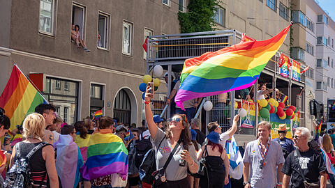 Am CSD 2023 darf die CSU nicht mitfahren. Hier: Der CSD 2022.