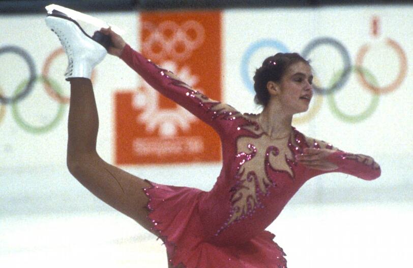 Das schönste Lächeln des Sozialismus: Die 18-jährige DDR-Eiskunstläuferin Katarina Witt gewann 1984 in Sarajevo ihre erste  Goldmedaille.
