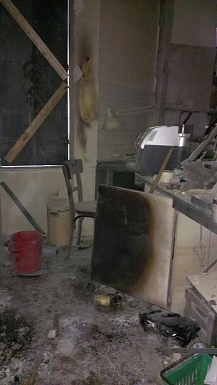 Nach der Explosion: Alles ist verwüstet.