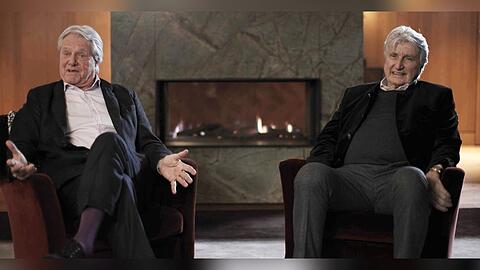 "Trophy Men - Die Erfindung der UEFA Champions League": Klaus Hempel (l.) und Jürgen Lenz erfanden die UEFA Champions League.