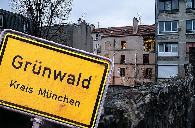 Sieht&rsquo;s in Grünwald bald aus wie in Paris Saint-Denis (Hintergrund)? Wohl kaum, aber: &bdquo;Die Beunruhigung ist gestiegen&ldquo;, sagt der Bürgermeister.