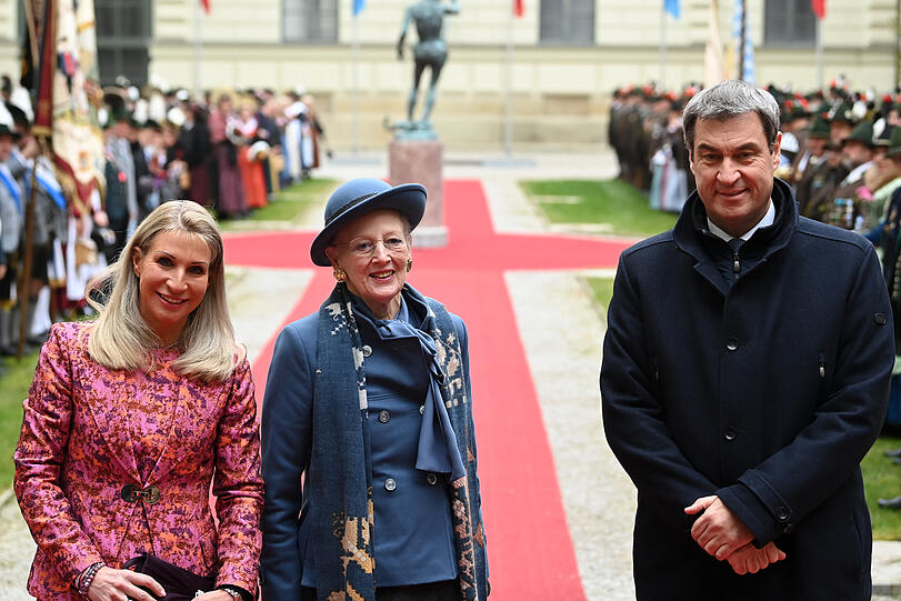 Karin Baumüller-Söder, Königin Margrethe II und Markus Söder