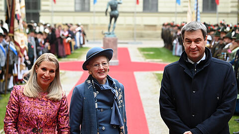 Karin Baumüller-Söder, Königin Margrethe II und Markus Söder