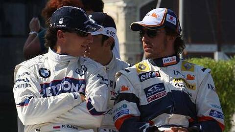 Seit jahren befreundet: Robert Kubica und Fernando Alonso (r.).