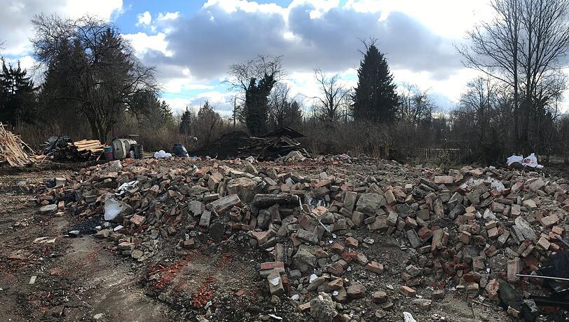 So sah es vor rund einem Jahr auf dem Gebiet der Eggarten-Siedlung aus. Da war der Abriss bereits in vollem Gang.