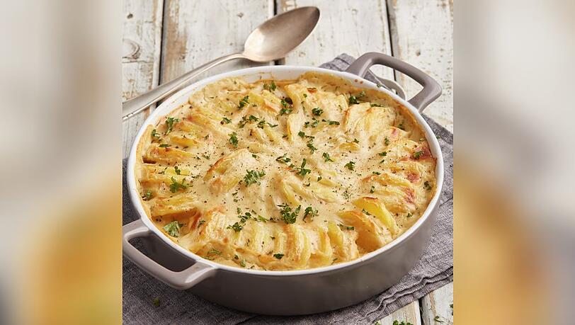 Kartoffel-Kohlrabi-Gratin: Ein Ofengericht, das an kalten Tagen gl&uuml;cklich macht.