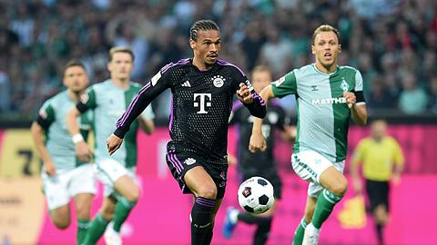Bayerns Leroy Sane auf dem Weg zum 1:0.