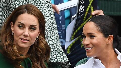 In seinen Memoiren "Spare" veröffentlicht Prinz Harry private Textnachrichten von Prinzessin Kate (l.) und seiner Ehefrau, Herzogin Meghan.