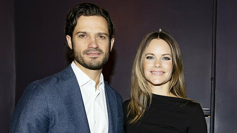 Carl Philip und Sofia von Schweden bei einer Pressekonferenz im Oktober in Stockholm
