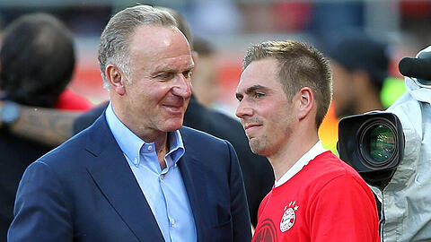 Karl-Heinz Rummenigge (l.) und Philipp Lahm wurden in die deutsche "Hall of Fame" des Fußballs aufgenommen.