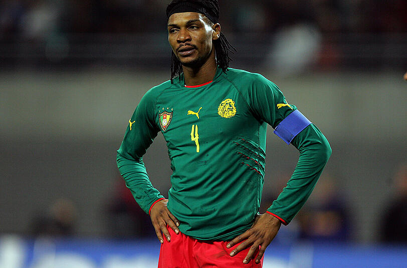 Rigobert Song im Nationaltrikot von Kamerun.