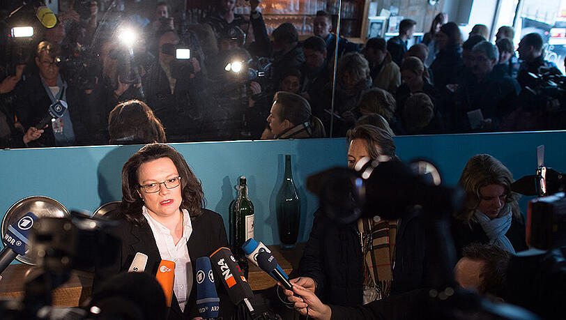 Die zentrale Figur in der Mindestlohn-Debatte: Bundesarbeitsministerin Andrea Nahles (SPD) Die zentrale Figur in der Mindestlohn-Debatte: Bundesarbeitsministerin Andrea Nahles (SPD)