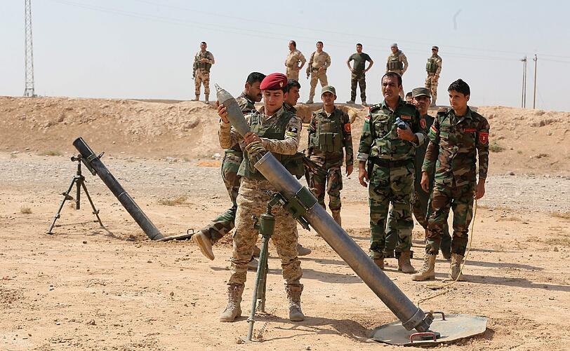 Kurdische Paschmerga-Kämpfer in Mossul.