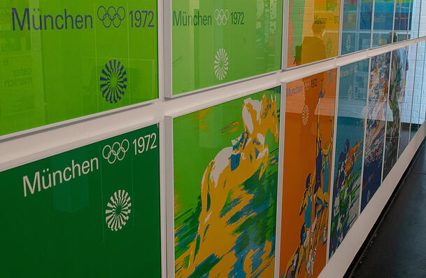 Olympia-Plakate, gestaltet von Aicher. Olympia-Plakate, gestaltet von Aicher.