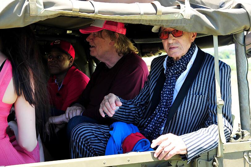 v.r.: Schauspieler Rolf Zacher (74), Sänger Gunter Gabriel (73) und Moderator Ricky Harris (53)