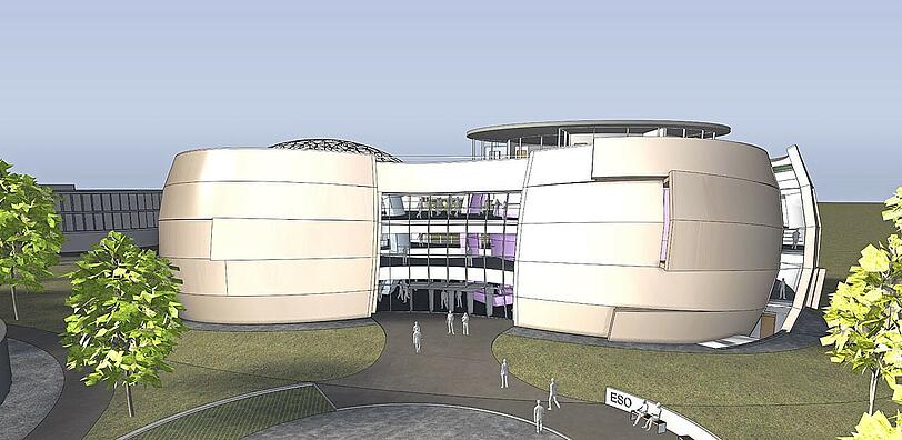 So soll es mal aussehen: Das neue Planetarium in Garching. Hier gibt's die Studien.