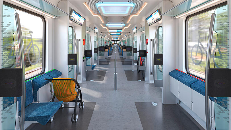 Die neuen Münchner S-Bahnen von innen.