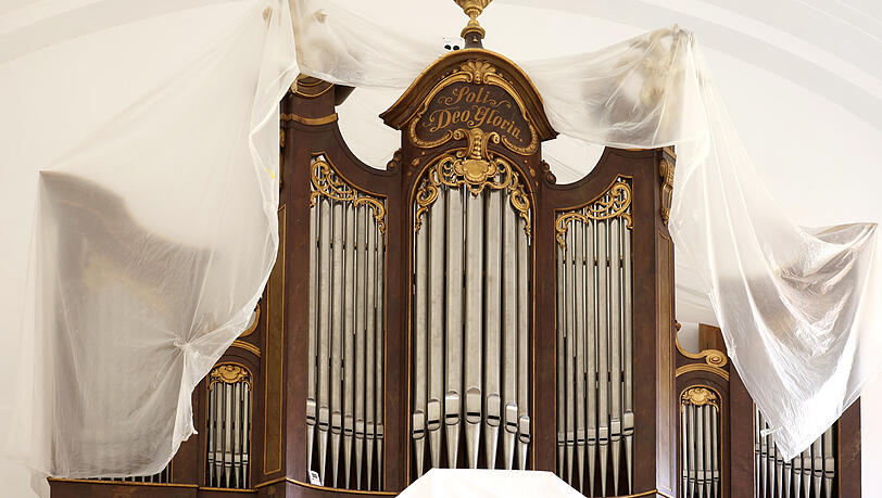 Ein Unikat in der Kapelle: Die einzige vollst&auml;ndig erhaltene Orgel des ber&uuml;hmten Orgelbauers Franz Borgias Maerz.