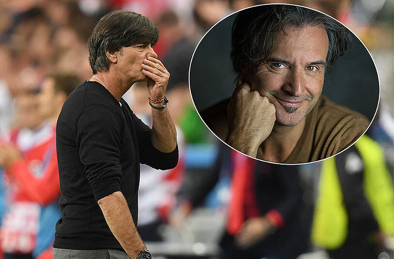 Chris Böttcher (kl. Foto) spricht über Joachim Löws Aktivitäten auf der Trainerbank.