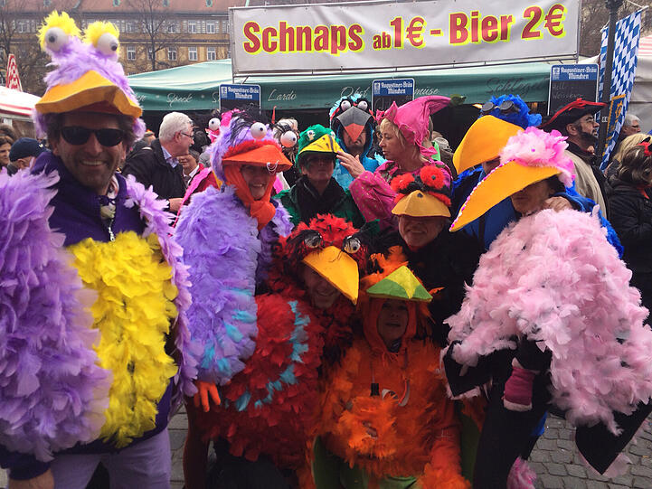 Fasching in München: Die Bilder vom Viktualienmarkt