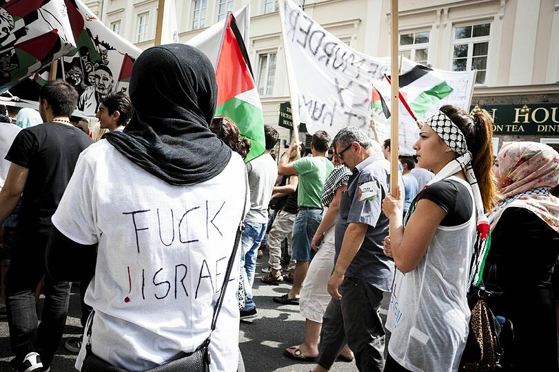 Pro-Palästina-Demo in der Münchner City: Die Bilder.