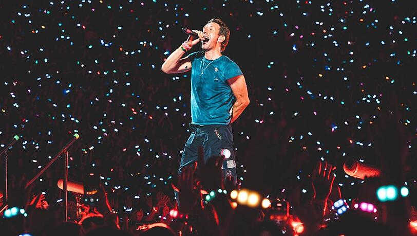 Chris Martin von Coldplay bei einem Auftritt im Wembley-Stadion vor wenigen Tagen.