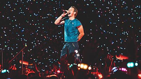 Chris Martin von Coldplay bei einem Auftritt im Wembley-Stadion vor wenigen Tagen.