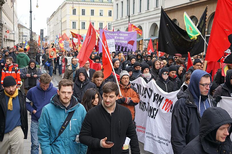 Die Bilder zur Demonstration gegen die Sicherheitskonferenz in München...