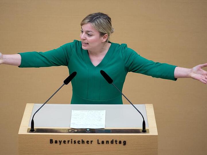 Katharina Schulze spricht im bayerischen Landtag während einer Plenarsitzung. Foto: Sven Hoppe/dpa/Archivbild
