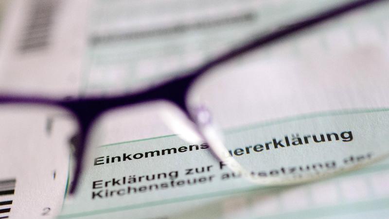 Der Schriftzug "Erklärung zur Kirchensteuer" auf einem Formular der Steuererklärung. Der Schriftzug "Erklärung zur Kirchensteuer" auf einem Formular der Steuererklärung.