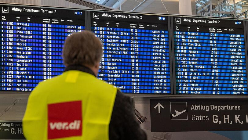 Am Flughafen München wird am Montag gestreikt. (Archivbild)
