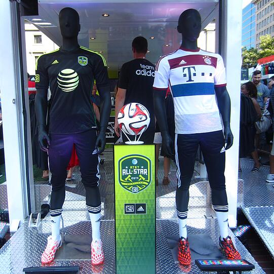 Die Bayern sind in Portland gelandet. Impressionen vor dem Spiel gegen das MLS-Allstar-Team am Pionier Square.